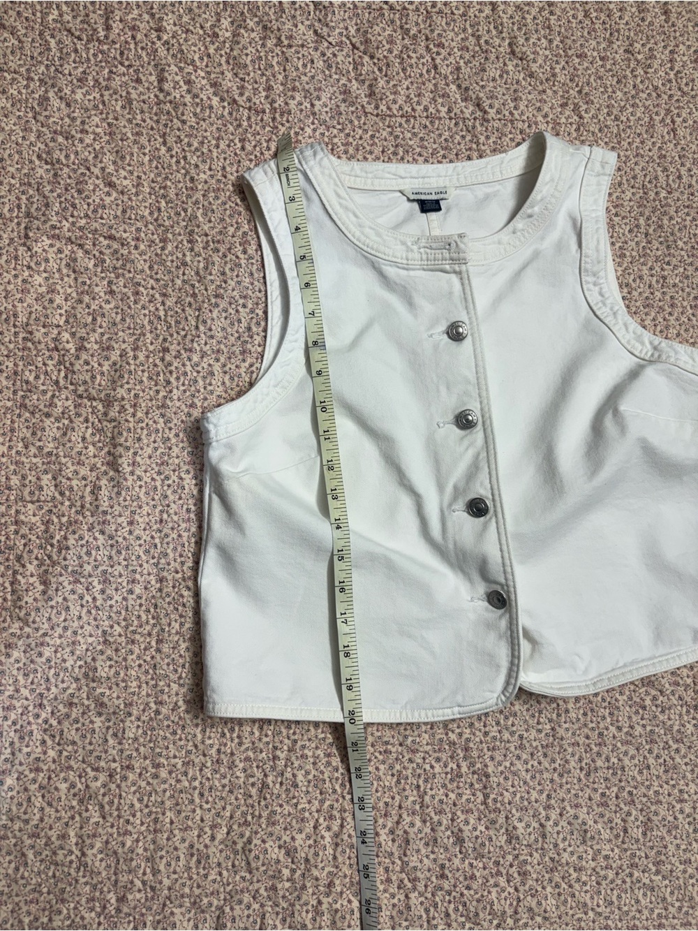 American Eagle Outfitters White Denim Skort - Picture 7 of 7